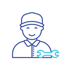 Plumber vector icon