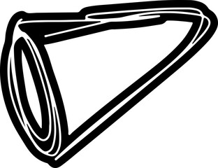 Cone Doodle Vector Silhouette