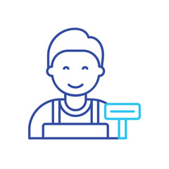 Cashier vector icon