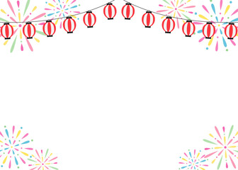 夏祭り背景イラスト