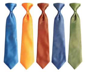 Set of colorful stylish neckties, cut out