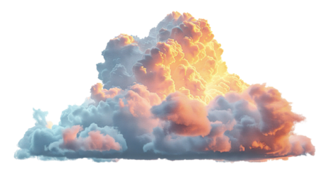 Picturesque sunset clouds cut out