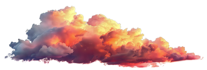 Picturesque sunset clouds cut out