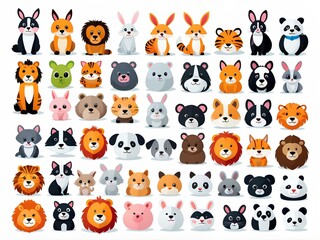Adorable Animal Portraits: Illustrated Characters with Irresistible Faces	