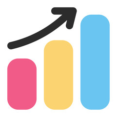 bar chart icon for illustration 