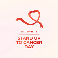 Stand Up To Cancer. Flat design. Vector ribbon design. Flat ribbon. Good for usage template celebration. eps 10.