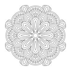 Vector mandala template desig coloring book page