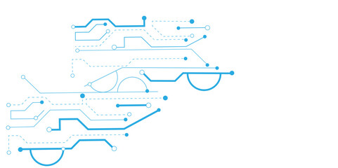 High-tech technology texture circuit board texture. Abstract background electronic printed circuit board, with dot and connection line.