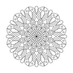 Vector ethnic oriental circle ornament mandala design