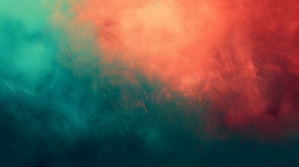Fototapeta premium Gradient orange to teal abstract shades banner