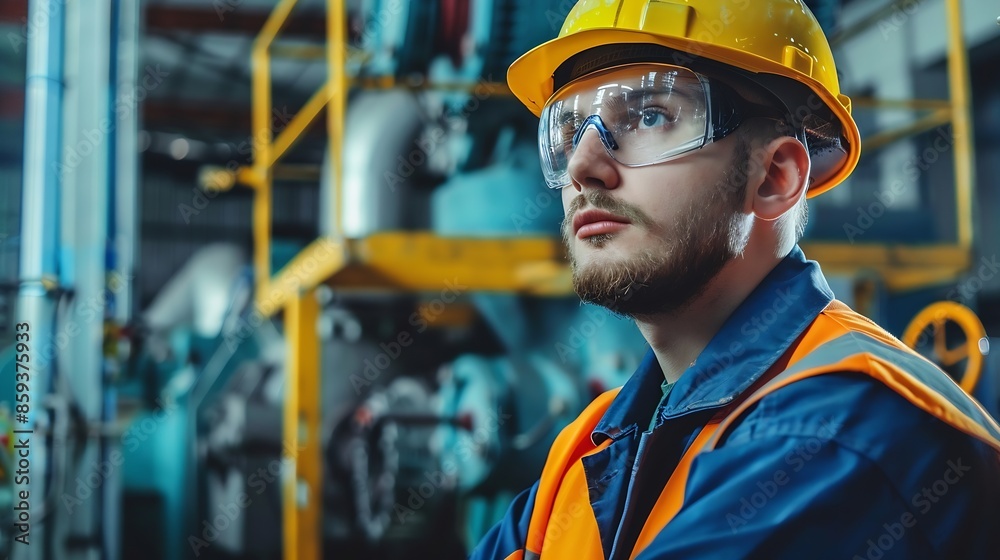 Fototapete professional men engineer worker skills quality maintenance training industry factory worker warehou