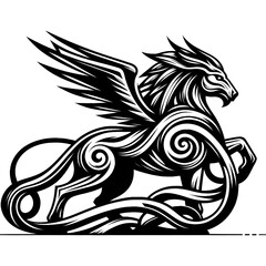 Fototapeta premium black and white tattoo