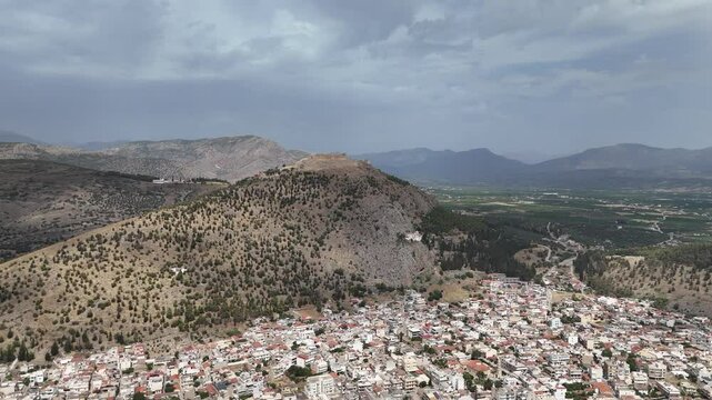 Aerial view of city of Larissa