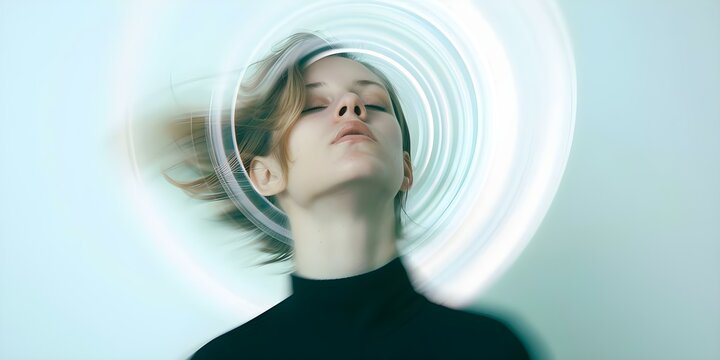 Blurry photo emphasizes womans experience with vertigo dizziness or inner ear problems. Concept Health, Vertigo, Inner Ear Problems, Medical Conditions, Dizziness