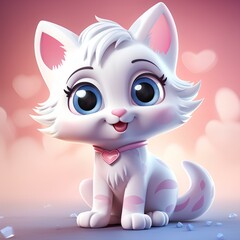 Cute cat, kitty, fashionable