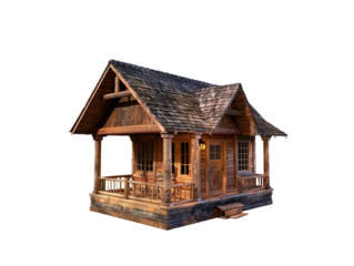 collection of 3d render of isometric house