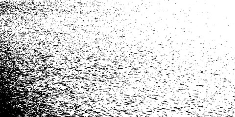 The water surface and slight waves. Silhouette abstract background, black and white style. Natural format and copy or blank space, png
