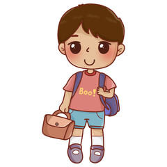 child with suitcase