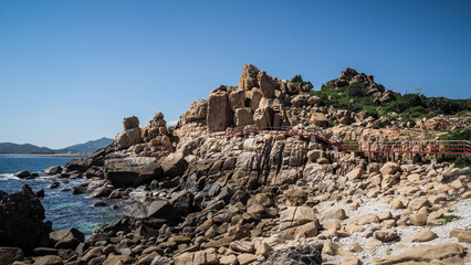 The landscape of Phan Rang province in Southern Vietnam