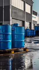 Barrels outside the factory