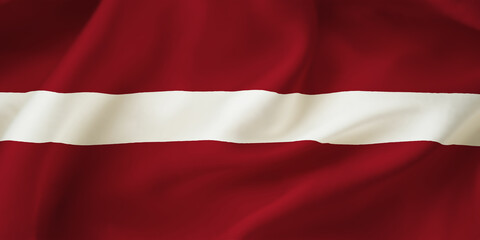 Latvia waving flag background.3D illustration of Latvia flag