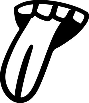 recommend clip art: Tongue Vector Silhouette. Line art. Outline.