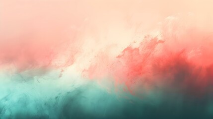 Fototapeta premium Gradient light coral to light cyan banner