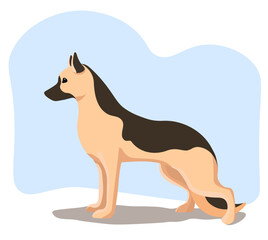 German shepherd dog vector illustration