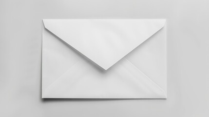 White envelope with folded blank sheet of paper for correspondence isolated on white background : Generative AI