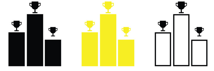 Winner Podium Icon Vector Isolated on White Background. Vector Illustration.