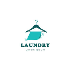 Laundry logo design template