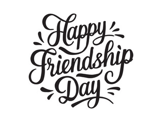 Happy Friendship Day calligraphy vector t-shart design.