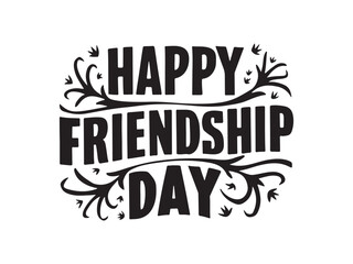 Happy Friendship Day calligraphy vector t-shart design.