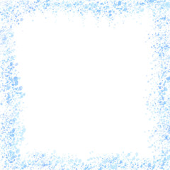 blue watercolor drop frame