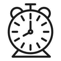 Morning Alarm Clock Icon Ideal for Wake-Up Alerts and Reminders
