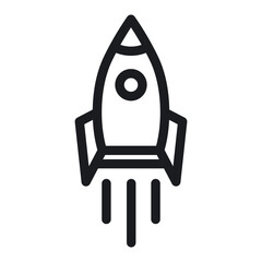 Space Rocket Launch Icon Ideal for Innovation and Technology Startups