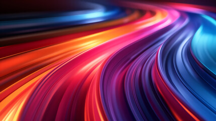 Gradient blue purple neon abstract striped technology background.