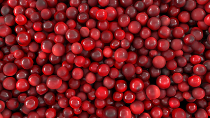 A tightly packed array of red cherries creating a vibrant, juicy texture for a rich and colorful composition.