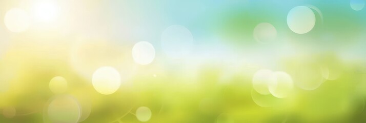 Abstract Green and Blue Background with Bokeh