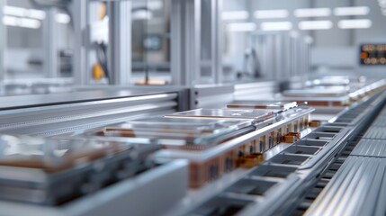 Advanced automation in the assembly of battery packs in a high-tech facility. Battery Pack Manufacturing Process