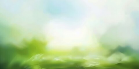 Obraz premium Green Blurred Background, Natural Softness