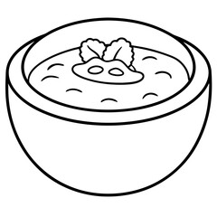 Delicious food line art for coloring book