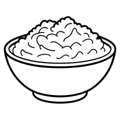 Delicious food line art for coloring book