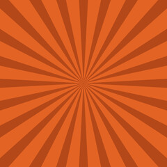 Brown retro sun-rays. colorful sunburst background. 