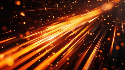 Fototapeta premium A blurry image of a warm and vibrant orange light