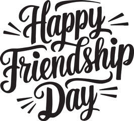 Happy friendship day vector art illustration