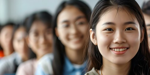 Asian Chinese students studying at American or European universities. Concept Cross-Cultural Adaptation, University Experience, Cultural Exchange, Academic Success, International Students