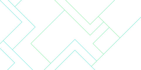 Abstract background with white and teal color minimalistic technology concept. Blue and white futuristic architecture blueprint concept. Digital geometric connection blue lines with squares