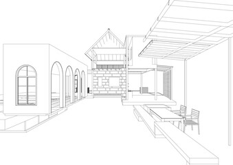 3D illustration of residential project