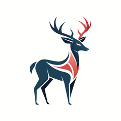 Fototapeta premium Elegant Deer Logo Design – Modern Wildlife Symbol for Branding and Identity